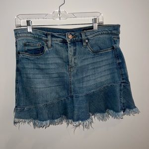 BLANK NYC size 30 Asymmetric Raw hem Denim Skirt